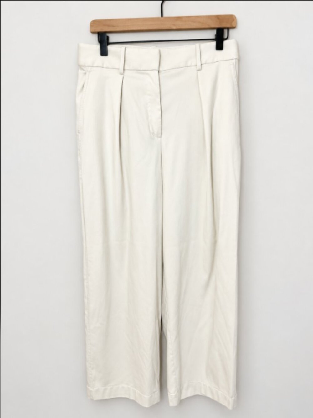 Lululemon Pleat-Front High-Rise Trouser Regular Bone Size 8 Wide Leg